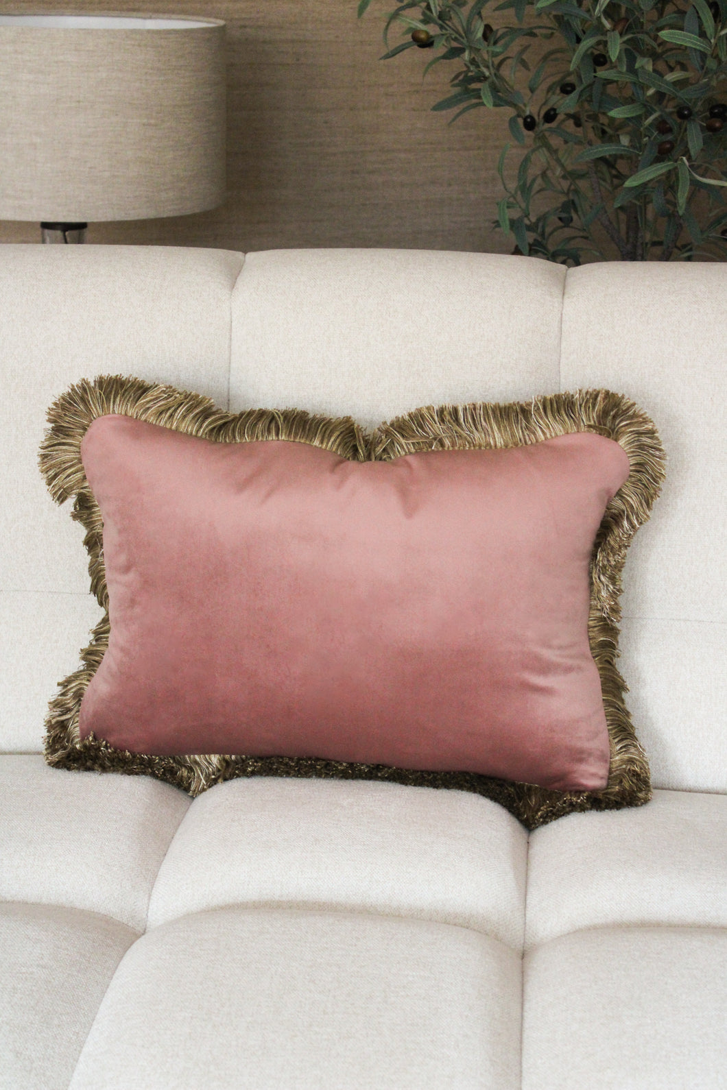 NEW! Julie Velvet Terra Pink | 40 x 60 cm