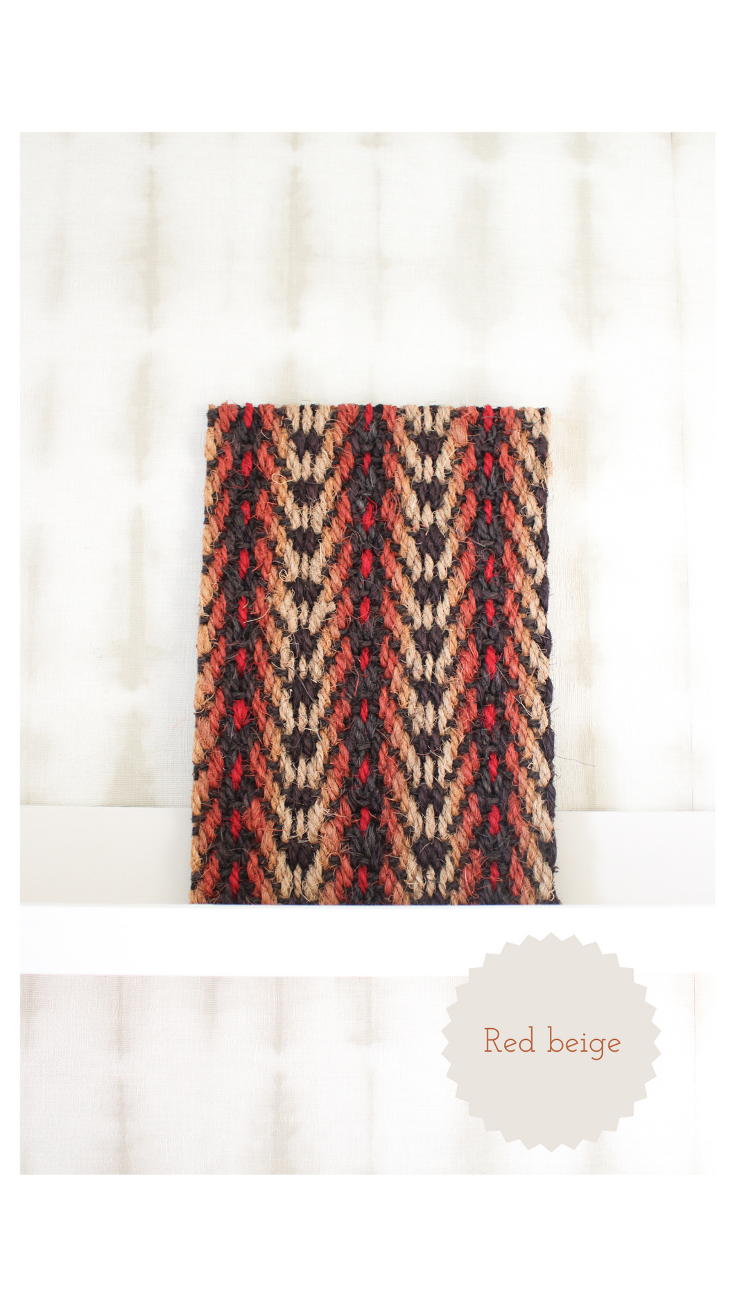 RED BEIGE RUG | 65 x 90 CM | CUSTOM SIZE